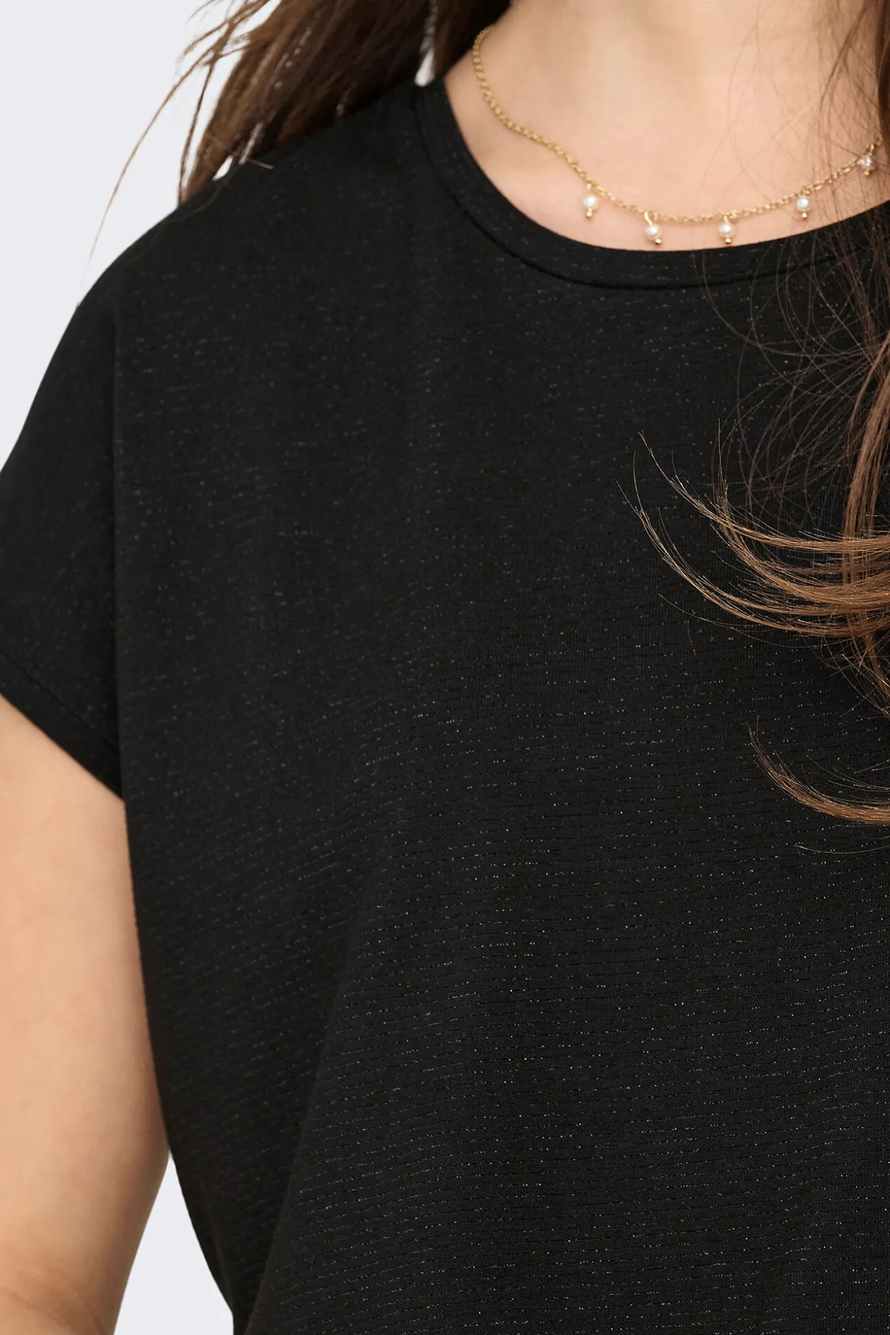 Camiseta regular fit com glitter