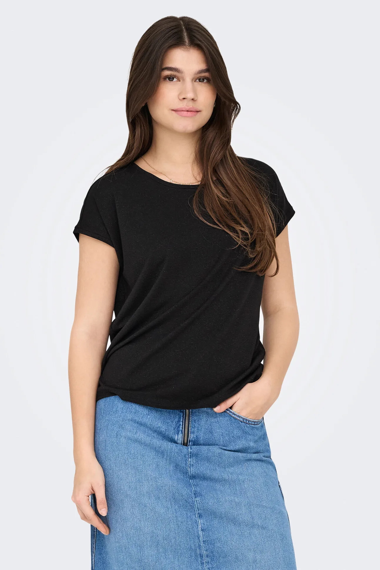 Camiseta regular fit com glitter