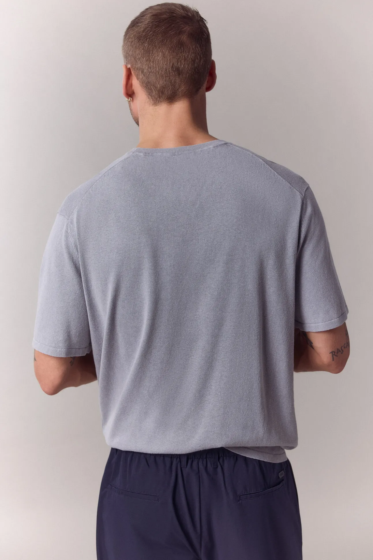 Camisola de malha de manga curta
