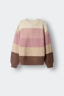 Camisola de riscas grossas para menina