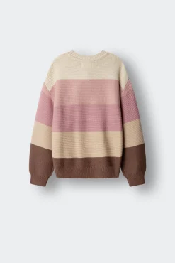 Camisola de riscas grossas para menina