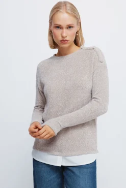 Camisola chenille combinada