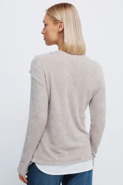 Camisola chenille combinada