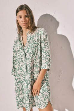 Camisola curta estampada