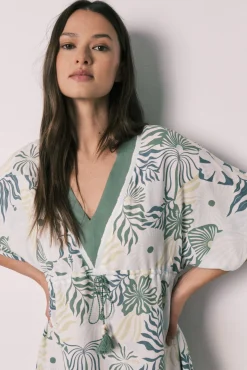 Camisola curta estampada