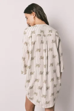 Camisola curta estampada