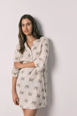 Camisola curta estampada