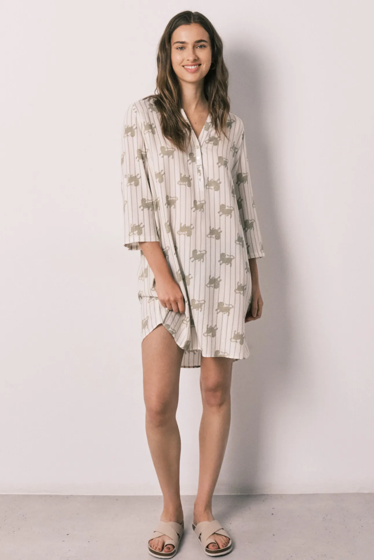 Camisola curta estampada