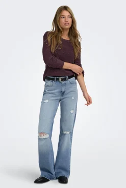 Camisola de gola redonda