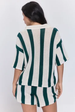 Camisola de malha estampada