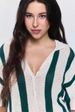Camisola de malha estampada