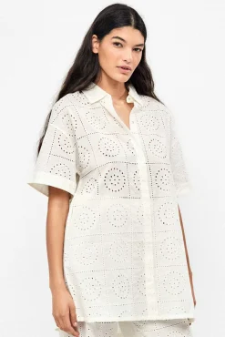 Camisola em 100% algodão brocado