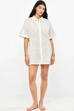 Camisola em 100% algodão brocado