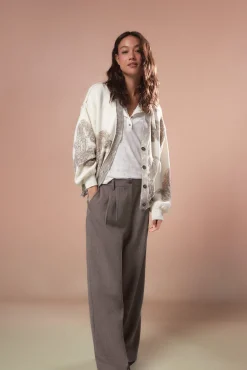 Camisola em malha pérola