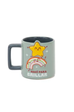 Caneca 3D Estrela e Arco-Íris - Eu Nasci para Brilhar