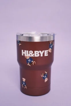 Caneca térmica com logo grená