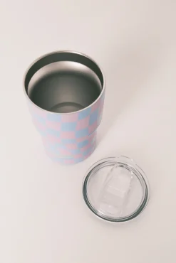 Caneca térmica logo azul