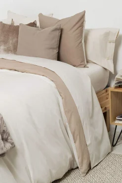 Capa nórdica algodão percal reversível. Cama 105-110 cm.