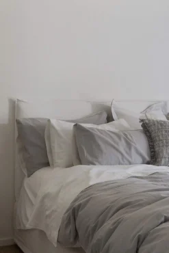 Capa nórdica linho algodão reversível. Cama 80-90 cm.
