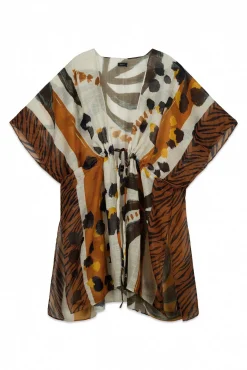 Capa boho estampada oversize