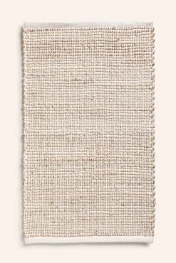 Capacho de juta e algodão cru West 45x75