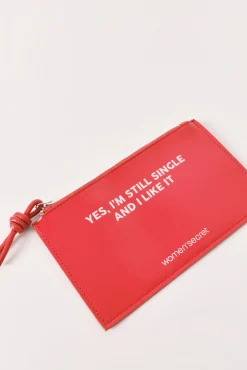 Carteira mini em verniz vermelho