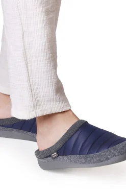 Chinelo para homem estilo tamanco feito de feltro e tecido acolchoado