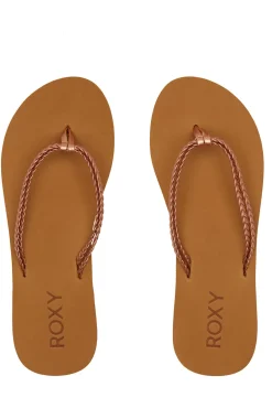 Chinelo de dupla tira com efeito de pele