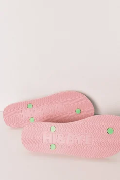 Chinelo estampado riscas azul