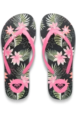 Chinelo estampado tropical