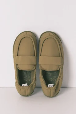 Chinelos de quarto mocassim verde