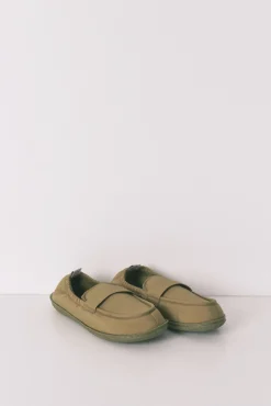 Chinelos de quarto mocassim verde