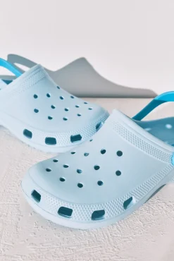 Chinelos de quarto tamanco de borracha azul