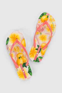 Chinelos estampado floral tropical