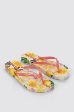 Chinelos estampado floral tropical