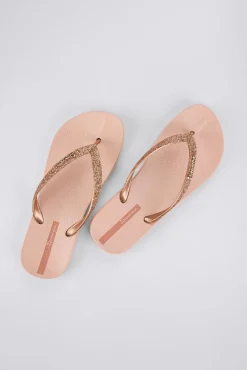 Chinelos lolita rosa com glitter