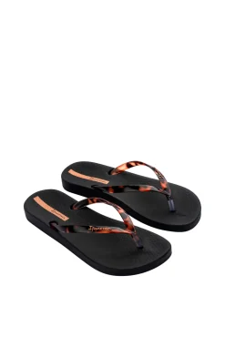 Chinelo tradicional de tiras com estampado animal