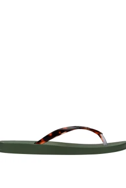 Chinelo tradicional de tiras com estampado animal