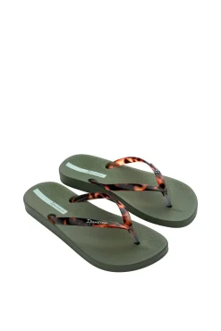 Chinelo tradicional de tiras com estampado animal