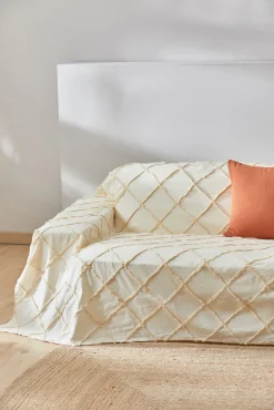 Colcha com tufting cru Royal 180x260