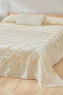 Colcha com tufting cru Royal 240x260