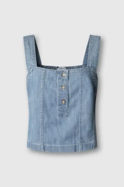 Colete leve em denim