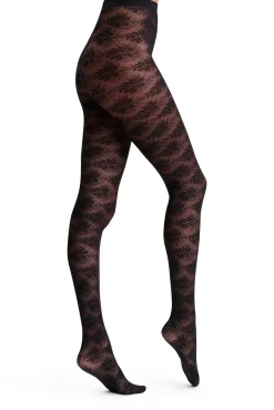 collant de renda floral 20 Denier