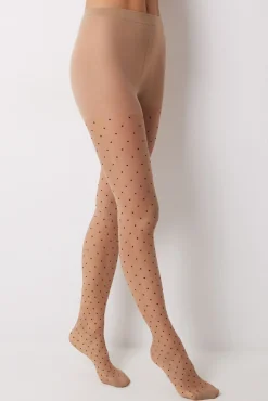 Collants plumetti nude