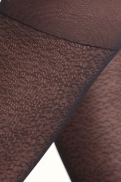 collant transparente com estampa de leopardo 23 Deniers