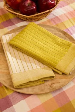 Conjunto de 2 panos de cozinha em turco verde Lisboa 50x50