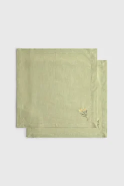 Conjunto de dois guardanapos algodão-bambu