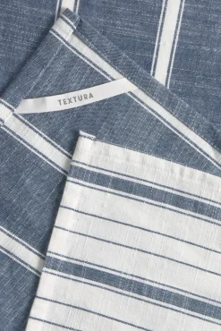 Conjunto de panos de algodão às riscas