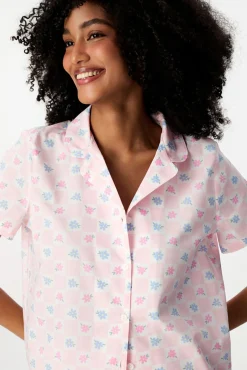 Conjunto camisa e calções de flores