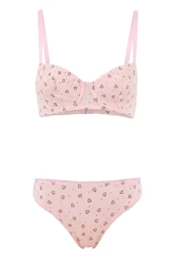 Conjunto cuequinha corações
